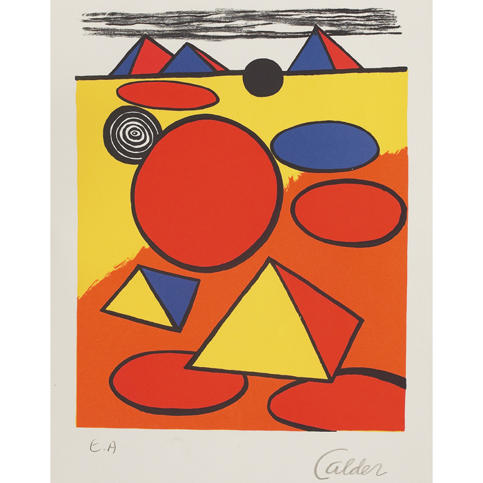 Appraisal: Alexander Calder American - ''Pyramids '' one shown c lithograph