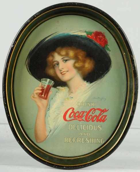 Appraisal: Coca-Cola Serving Tray Oval variation Beautiful color and displays well