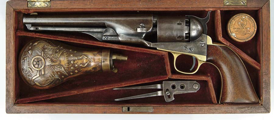 Appraisal: CASED COLT MODEL NAVY REVOLVER Cal SN Usual configuration with