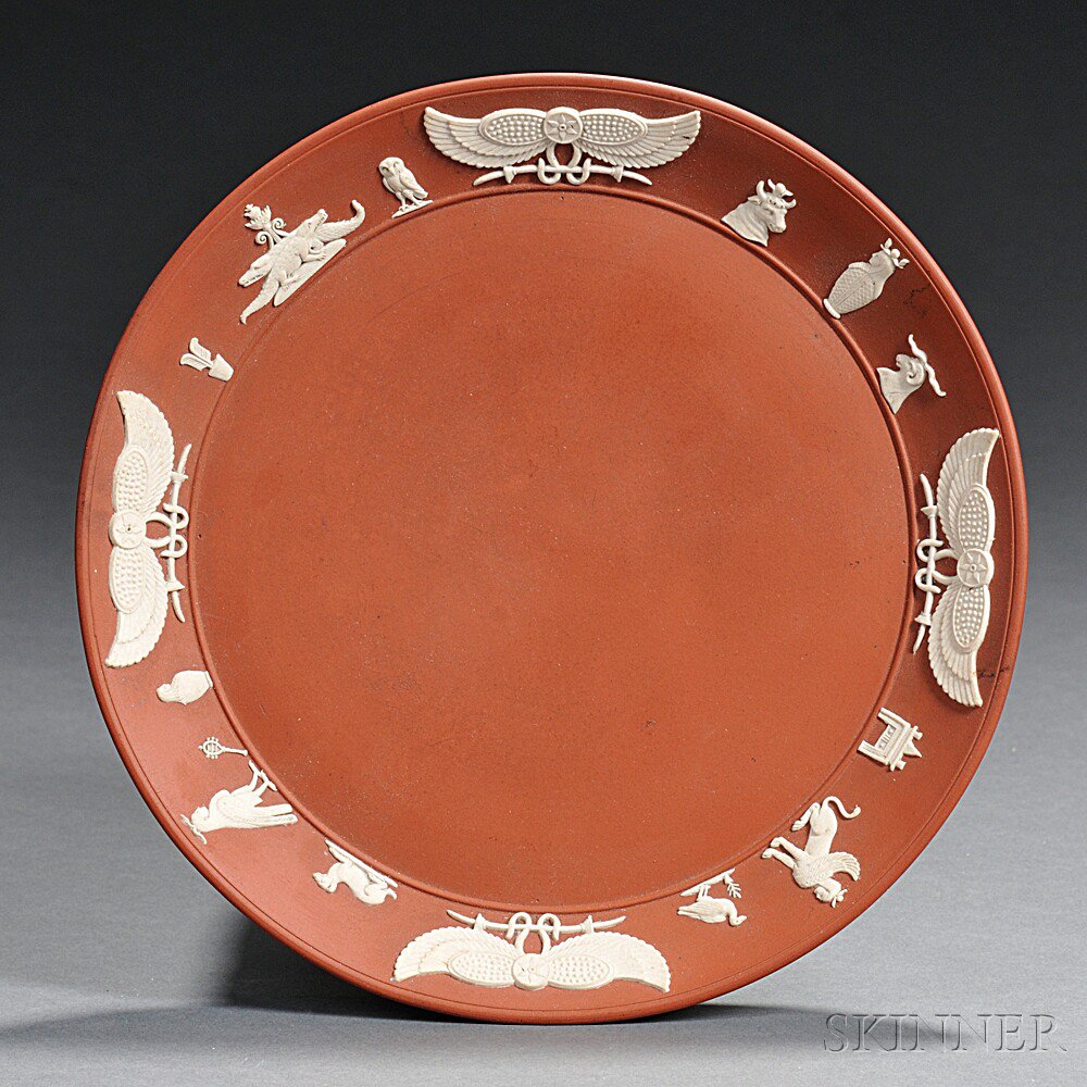 Appraisal: Wedgwood Rosso Antico Egyptian Plate England early th century applied