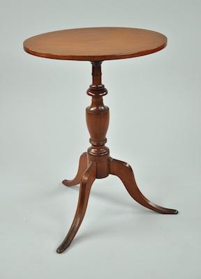 Appraisal: A Tilt Top Candle Stand Table In a rich brown