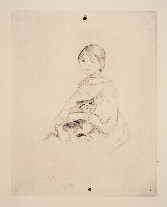 Appraisal: BERTHE MORISOT Fillette au Chat Julie Manet Drypoint x mm