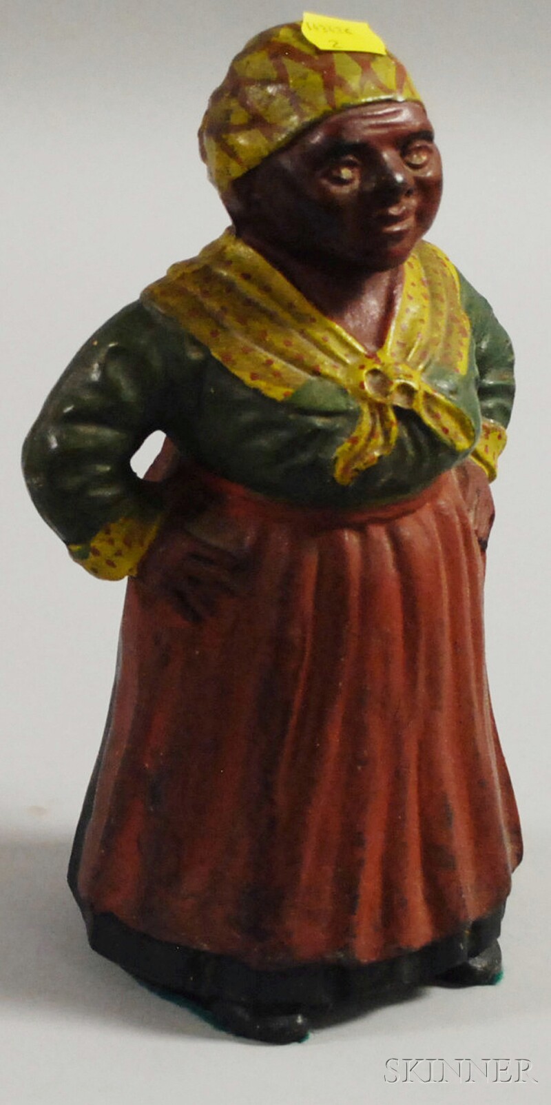 Appraisal: Painted Cast Iron Mammy Doorstop ht in