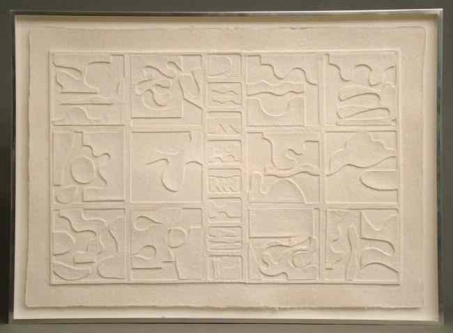 Appraisal: Cast paper relief signed and dated ''Louise Nevelson ' ''