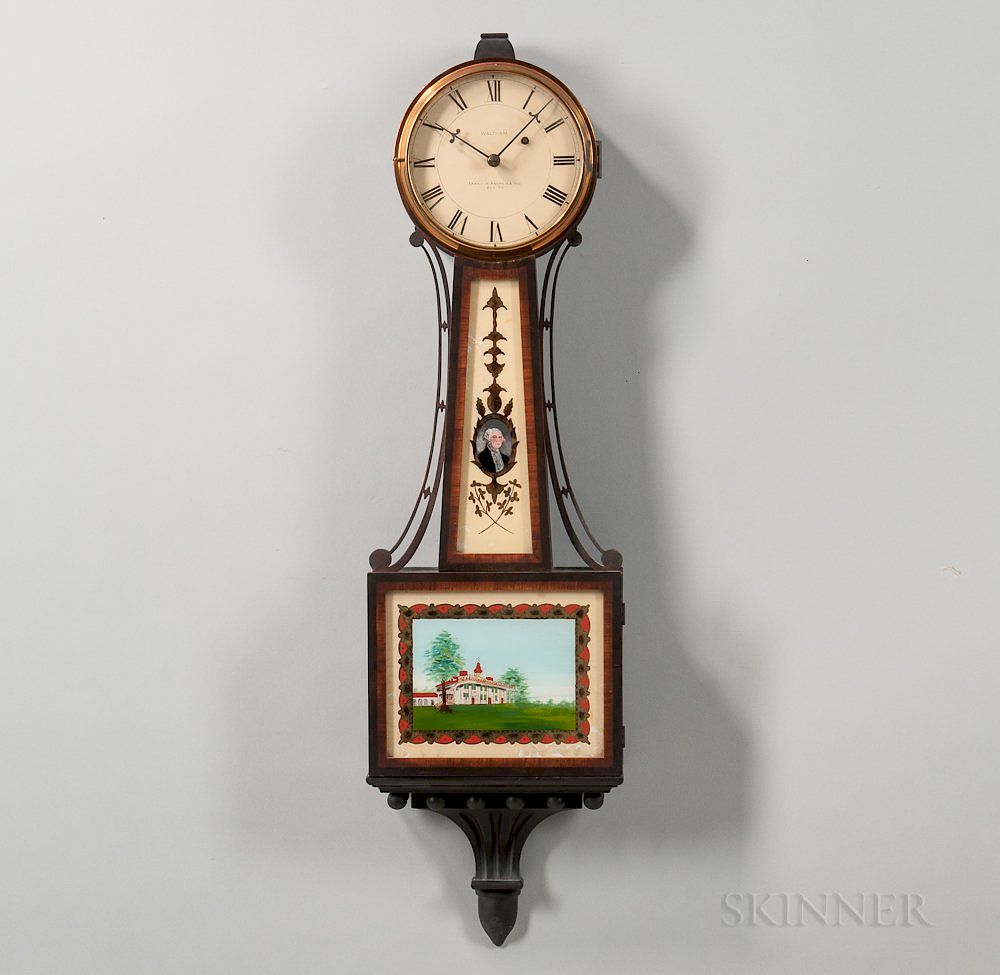 Appraisal: Waltham Patent Timepiece or Banjo Clock Waltham Patent Timepiece or