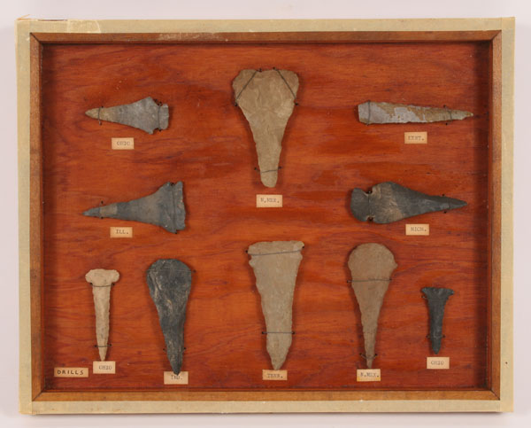 Appraisal: Miscellaneous drill types from various states as marked Longest Artifacts