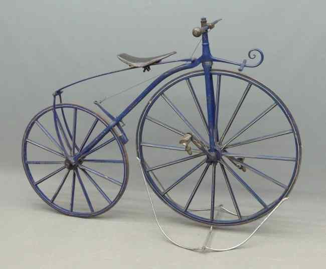 Appraisal: C Michaux type boneshaker bicycle '' front '' rear wheels