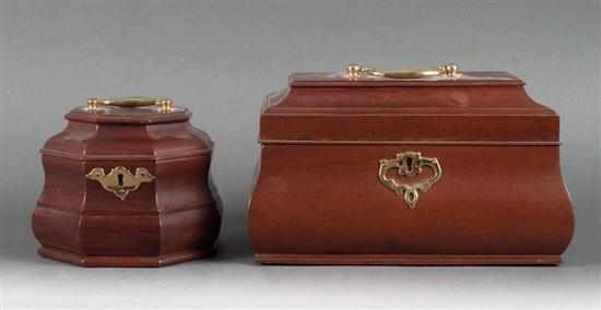 Appraisal: Two Colonial Williamsburg Foundation mahogany tea caddies Estimate - Comments