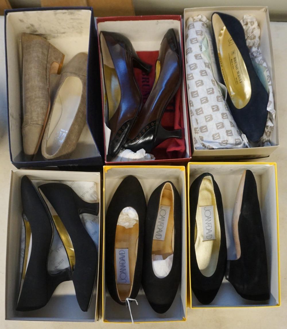 Appraisal: Six Pairs of Shoes Bruno Magli Joan David Size