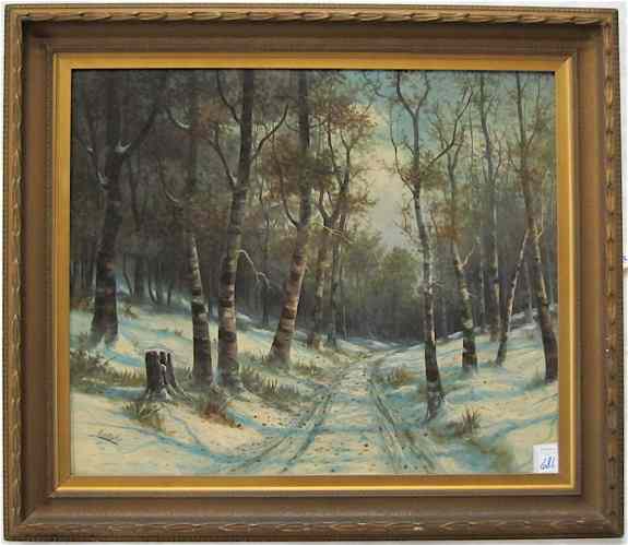 Appraisal: LEROY DAYTON UPDYKE OIL ON CANVAS American - Winter landscape