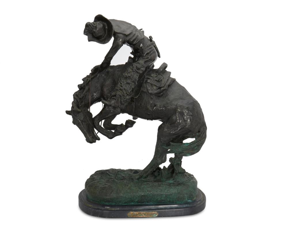 Appraisal: After Frederic Remington - The Rattlesnake modeled Patinated bronze on