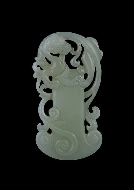 Appraisal: A Chinese white jade pendant th th Centuryin the form