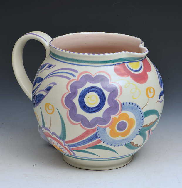 Appraisal: A Poole Pottery jug circa - decorated by Jean Cockram