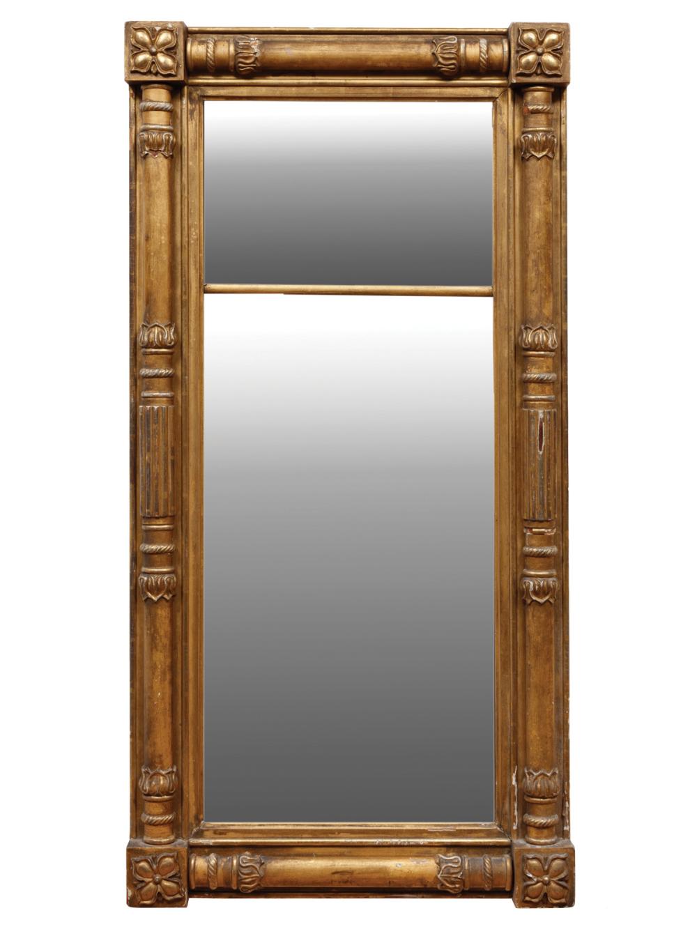 Appraisal: American Classical Carved Giltwood Mirror c attr to Isaac Platt