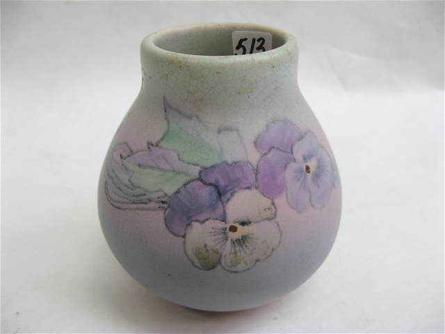 Appraisal: AMERICAN WELLER HUDSON PERFECTO POTTERY VASE hand painted and signed