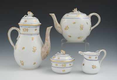 Appraisal: Four Piece Herend Porcelain Service in Coronation Pattern Lot includes