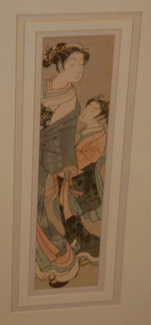 Appraisal: JAPANESE SCHOOL PAIR OF WOODBLOCKS DEPICTING GEISHAS