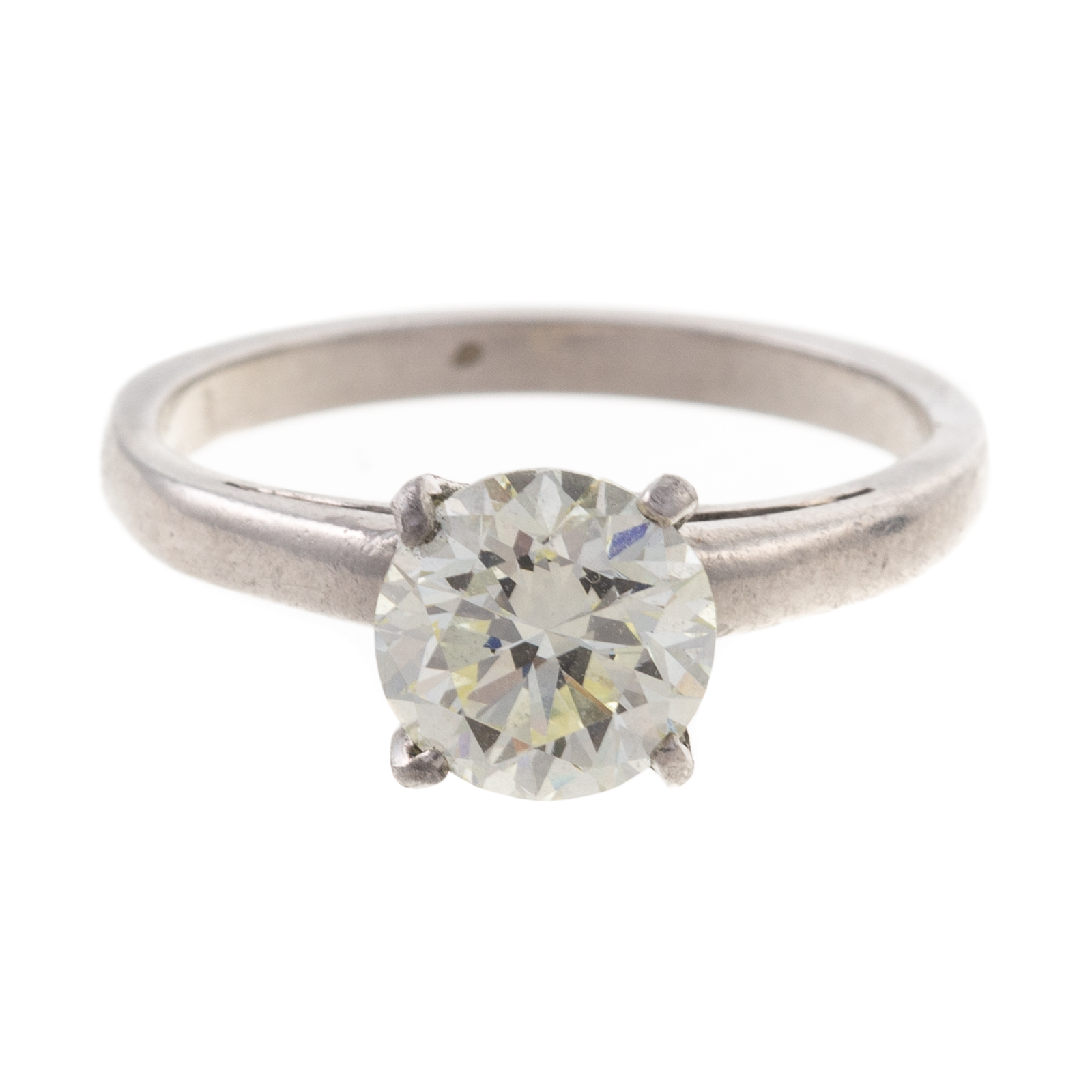 Appraisal: A CT DIAMOND ENGAGEMENT RING IN PLATINUM Platinum engagement ring