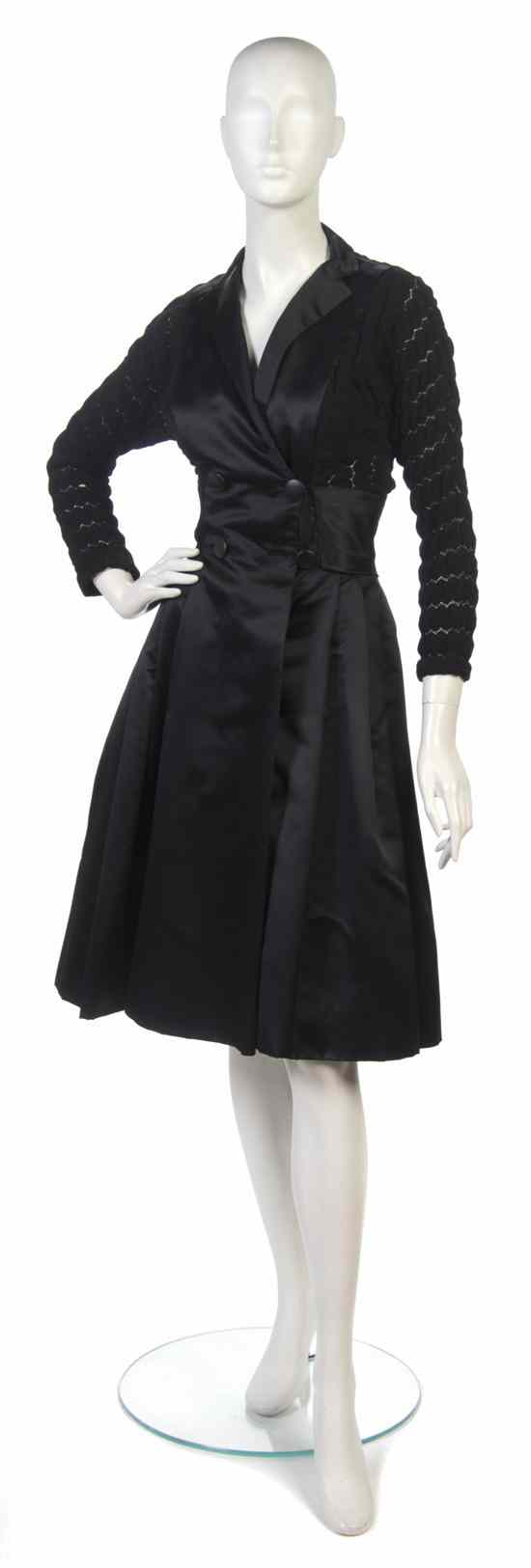 Appraisal: A Dan Werle Black Evening Dress Labeled Werle