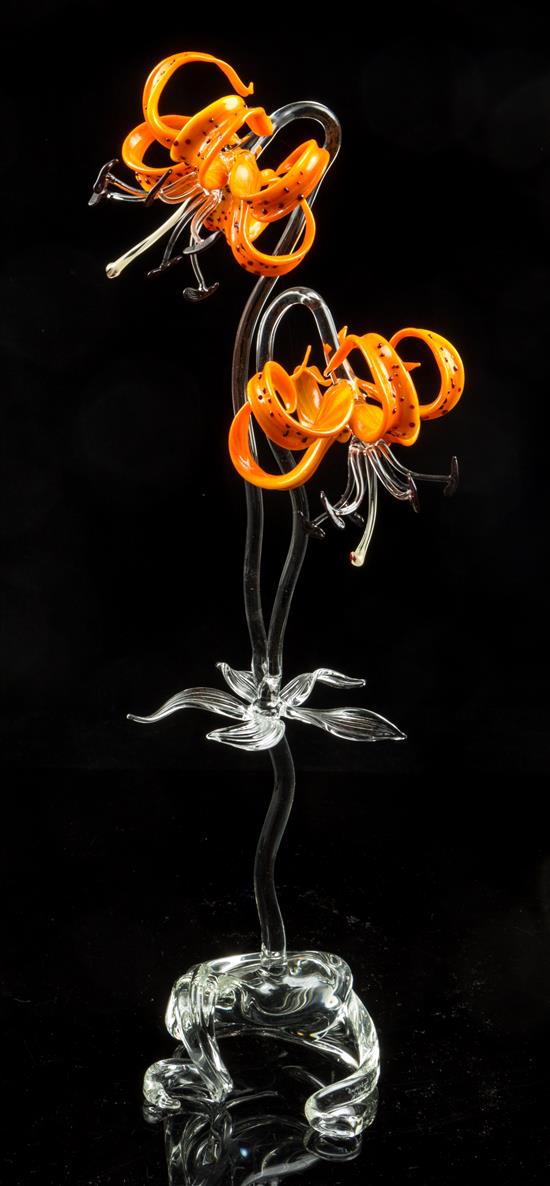 Appraisal: Sale Lot An American Studio Glass Sculpture Ronnie Hughes b