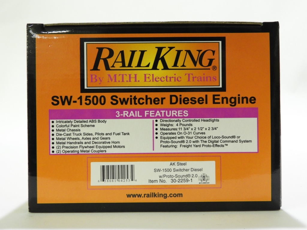 Appraisal: RAIL KING AK STEEL SW- SWITCHER DIESEL ENGINE United States