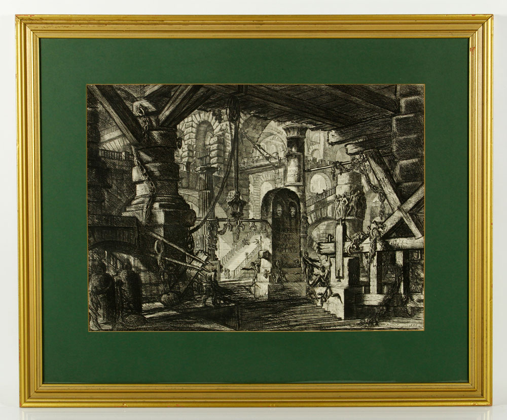 Appraisal: - Piranesi Prison Carceri Series The Pier with Chains Etching