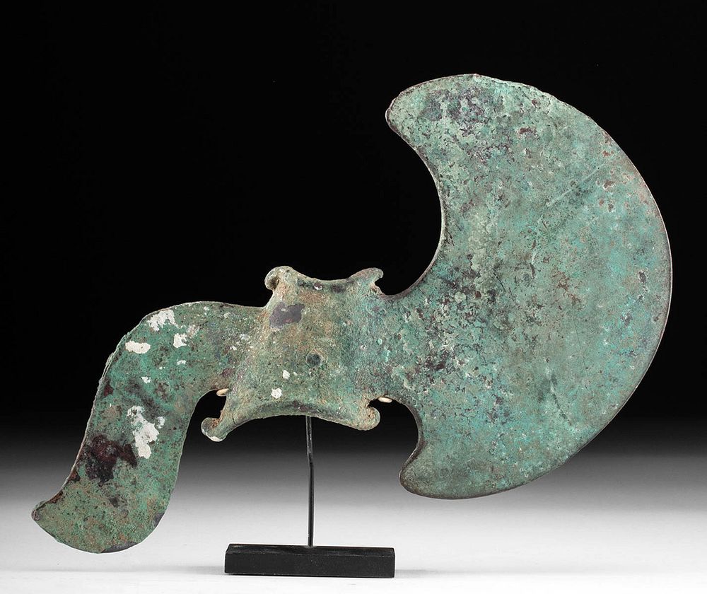 Appraisal: Lethal Large Luristan Bronze Axe Head Ancient Near East northwestern