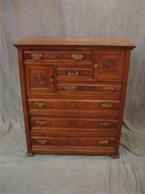 Appraisal: Victorian Oak Bonnet Chest Dimensions x x