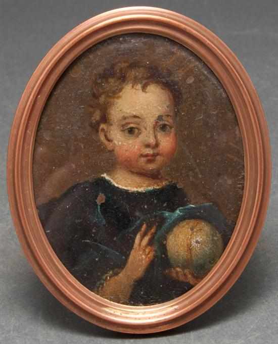 Appraisal: Continental School late th century Portrait of a Child oil