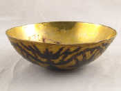 Appraisal: A gilt brass th century Turkish water bowl decorated with