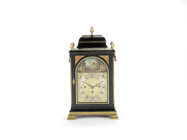 Appraisal: A fine late th century ebonised six tune musical clock