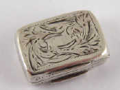 Appraisal: A William IV sterling silver vinaigrette with bright cut foliate