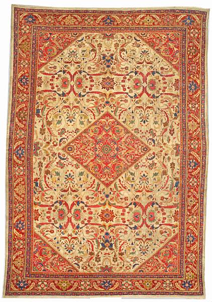 Appraisal: A Sultanabad carpet Central Persia late th century size approximately