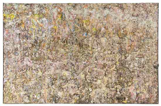 Appraisal: Larry Poons American b Rupadeo mixed media on canvas signed