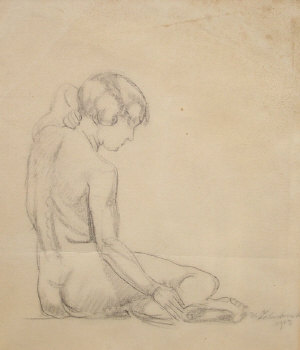 Appraisal: Circle of Wilhelm Lehmbruck German - - Seated female nude