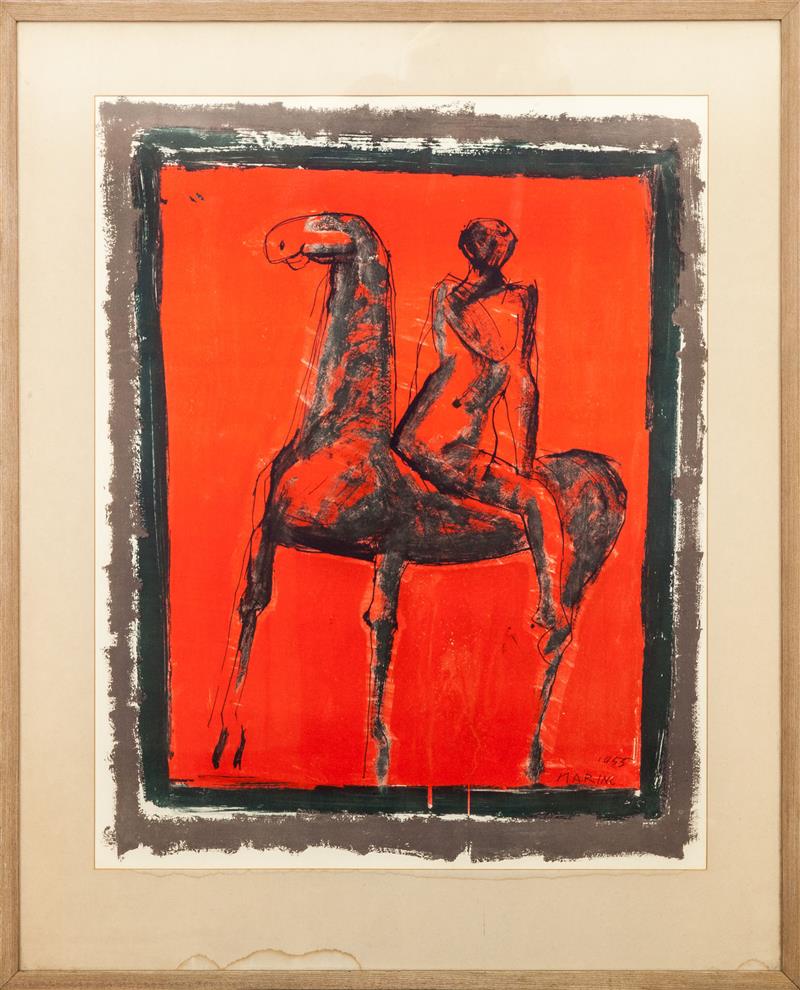 Appraisal: After Marino Marini - Le Cavalier Offset lithograph in colors