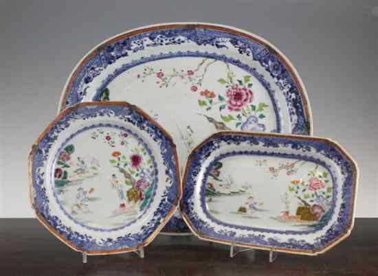 Appraisal: A Chinese export famille rose part dinner service Qianlong period