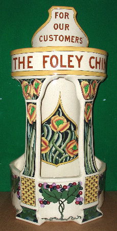 Appraisal: Foley China Intarsio Shop Umbrella Stand Art Noveau Style Height