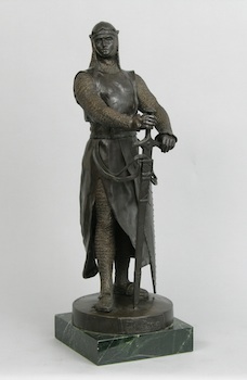 Appraisal: Maurice Constant French - Le Preur Bronze with black patina