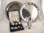 Appraisal: Silver plate A lighthouse caster ht cm a boxed set