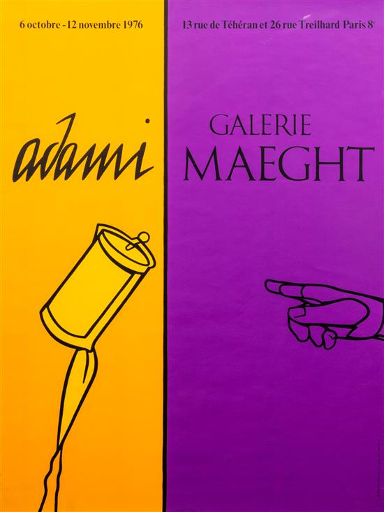 Appraisal: Sale Lot After Valerio Adami Italian b Galerie Maeght color