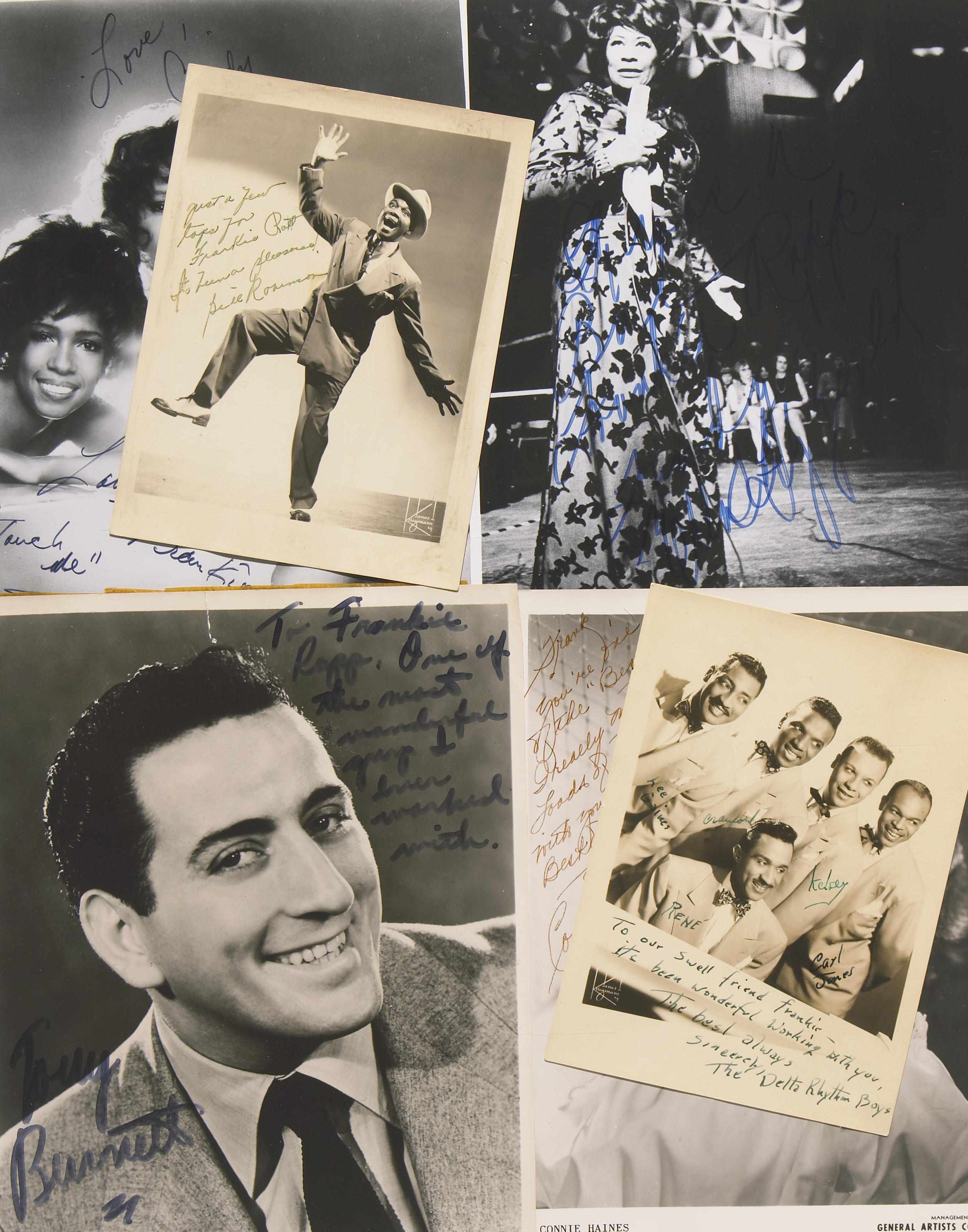 Appraisal: Entertainer signed photographs A group of fifteen vintage publicity photographs