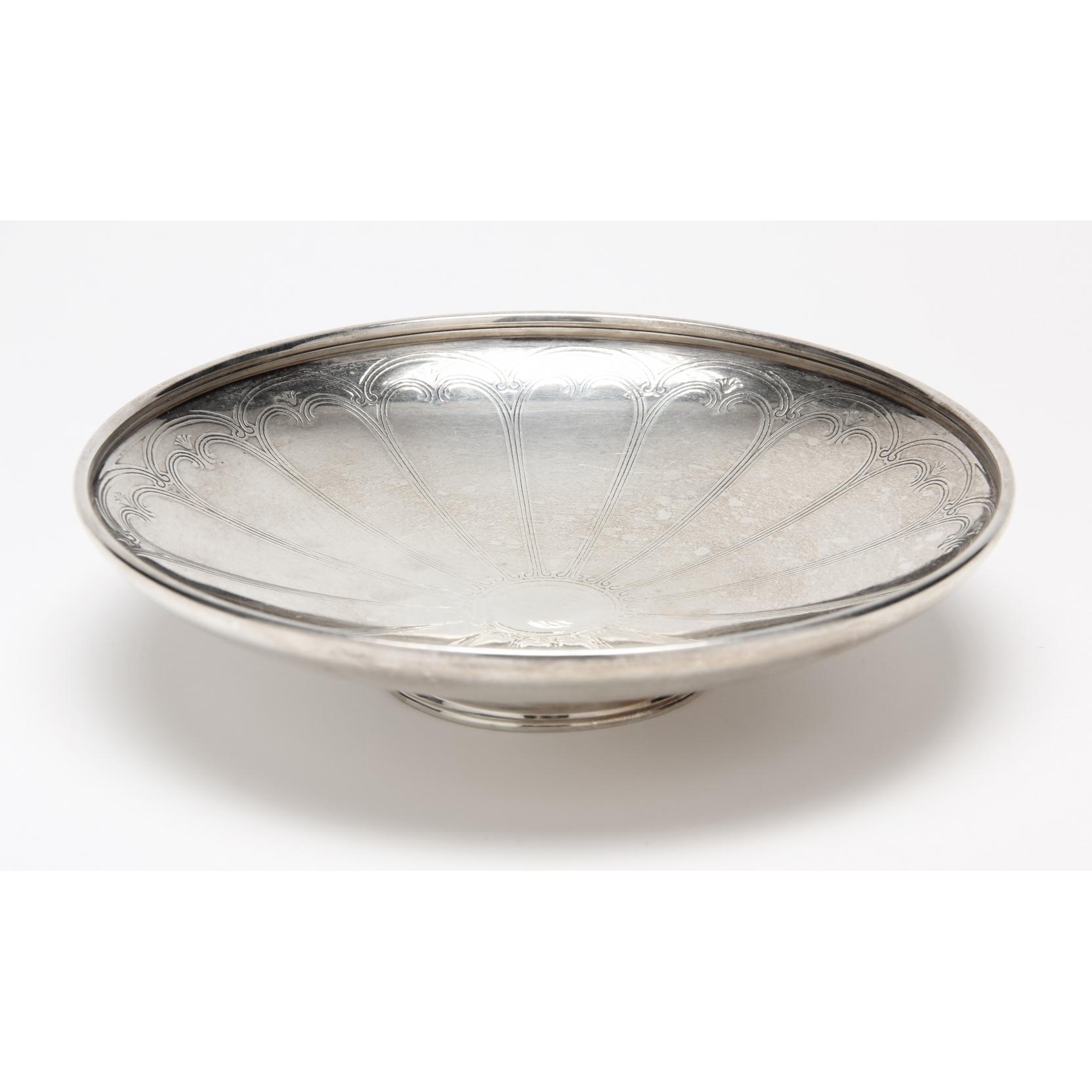 Appraisal: Tiffany Co Sterling Silver Low Bowl with - hallmark pattern