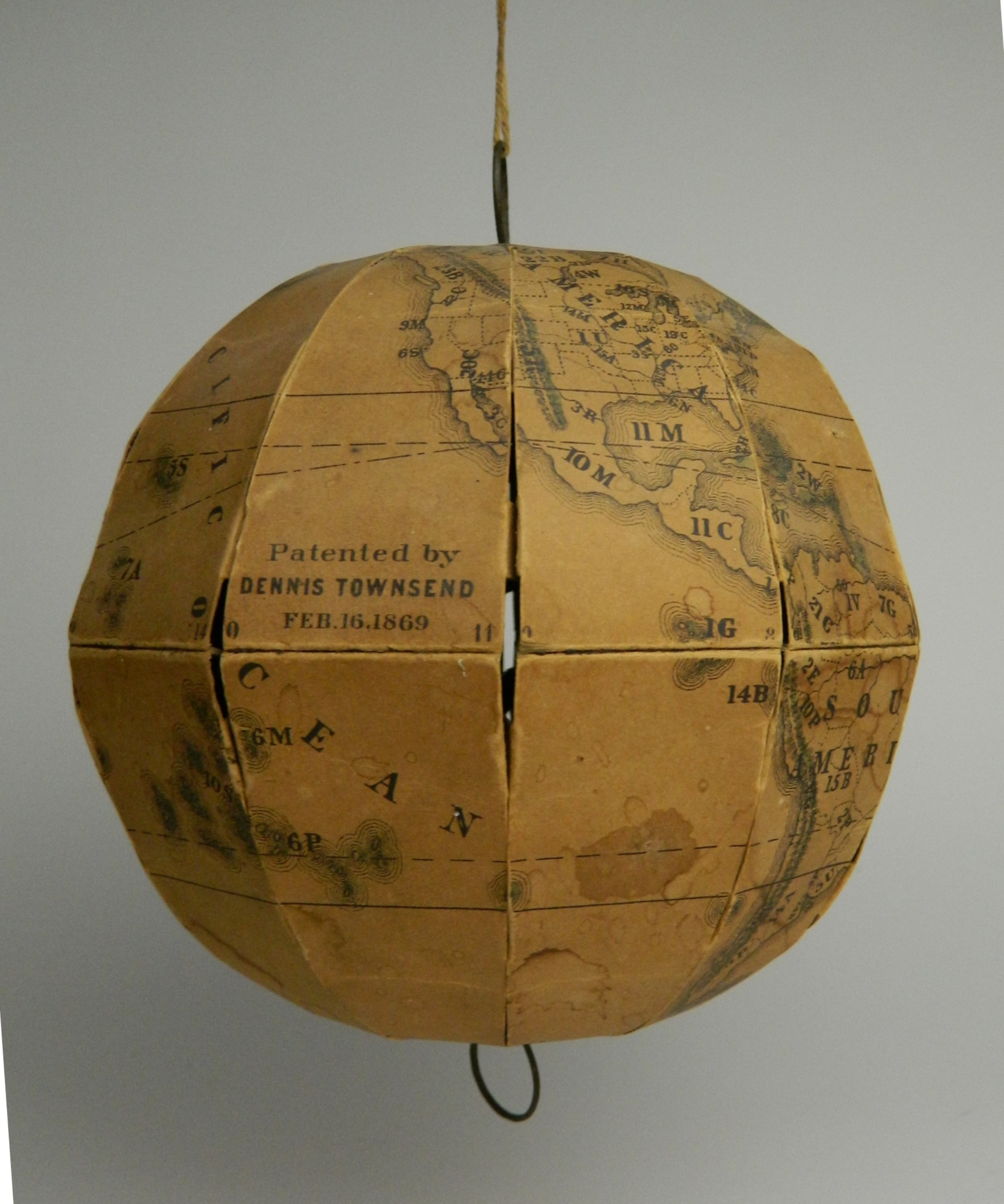 Appraisal: Townsend's patent folding globe David Townsend published Boston MA Felchville