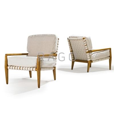 Appraisal: T H ROBSJOHN-GIBBINGS - WIDDICOMB Pair of lounge chairs Grand