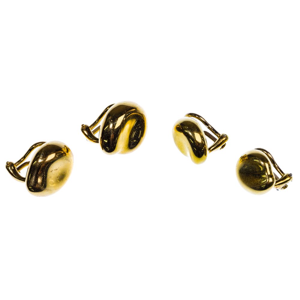 Appraisal: ELSA PERETTI FOR TIFFANY CO K YELLOW GOLD BEAN CLIP