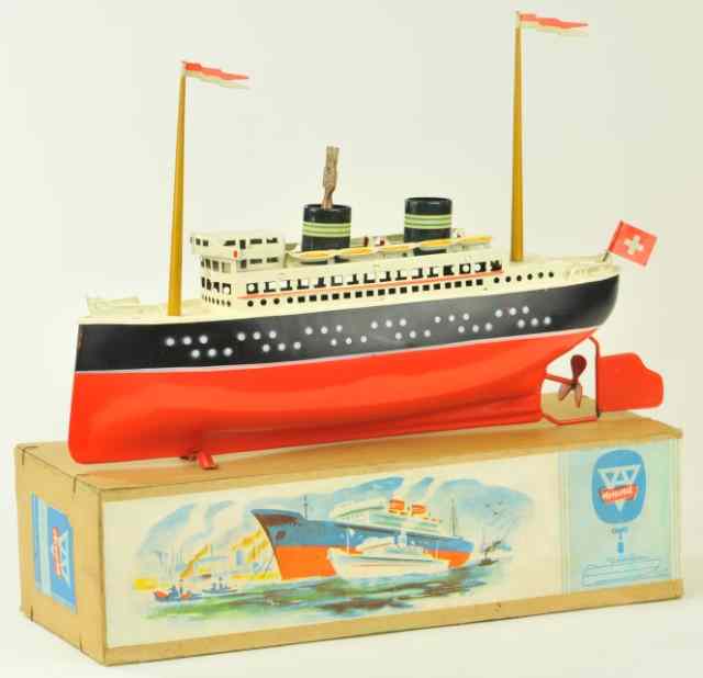 Appraisal: ARNOLD BOXED OCEAN LINER Germany ocean liner done in lithographed