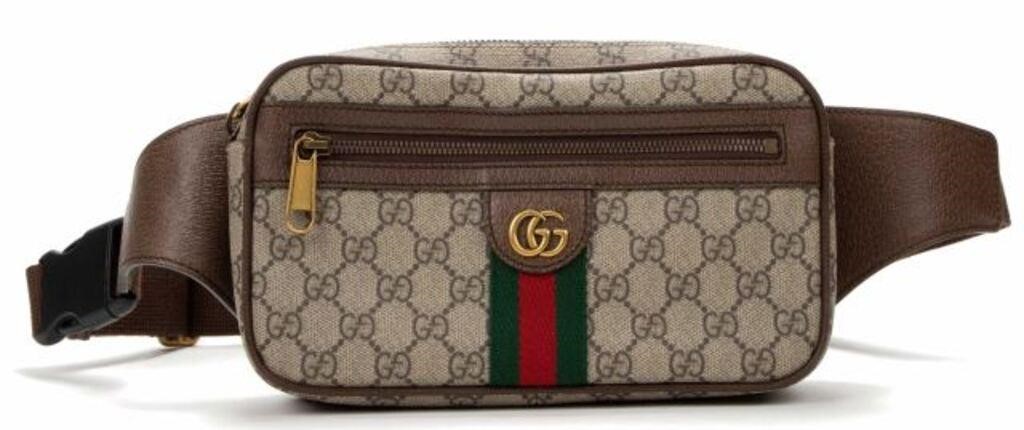 Appraisal: Gucci Supreme Ophidia belt bag in brown monogram coated canvas