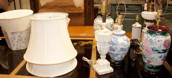 Appraisal: Eight assorted lamps Estimate - No condition report supplied