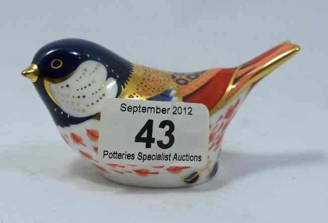 Appraisal: Royal Crown Derby Paperweight of Coal Tit with gold stopper